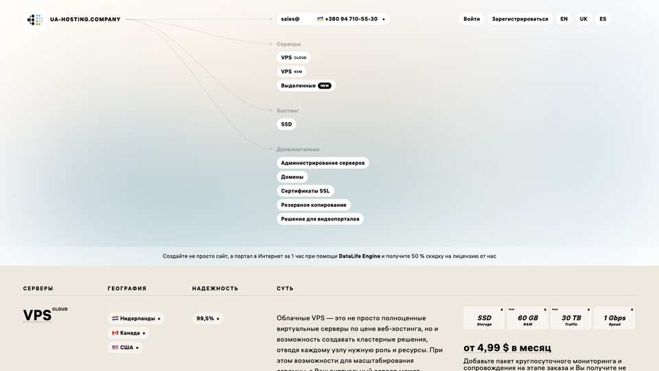 Сайт ua-hosting.company