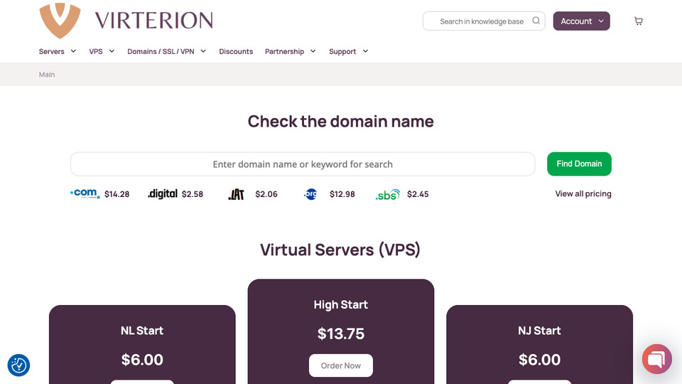 Сайт Virterion