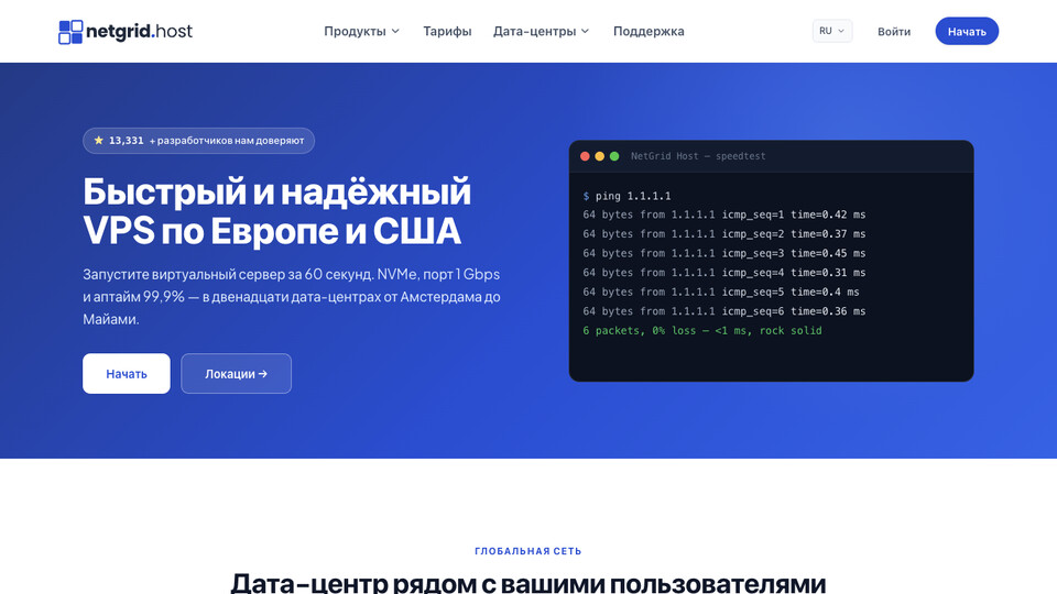 Сайт NetGrid Host