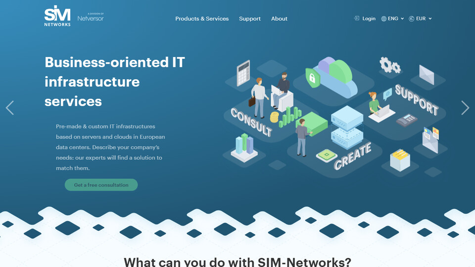 Сайт SIM-Networks