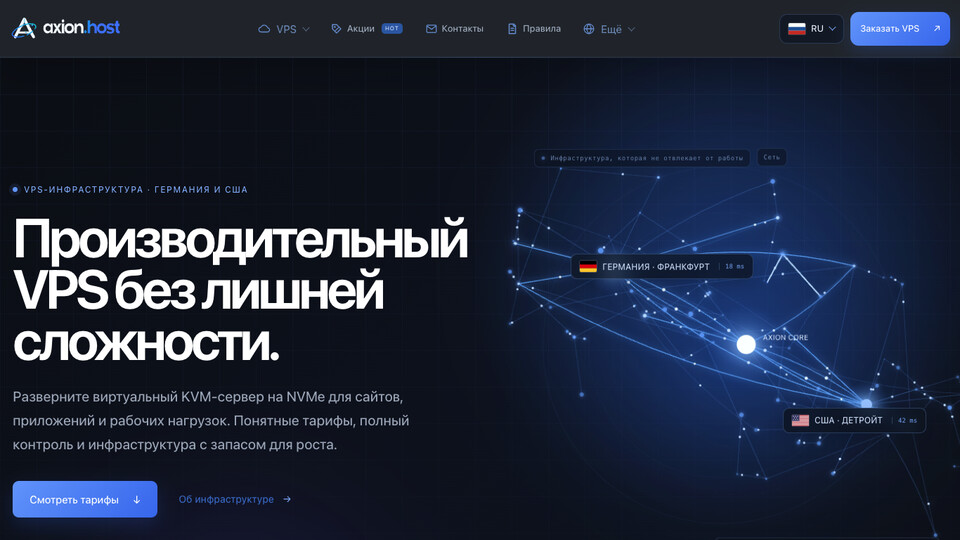 Сайт Axion.host