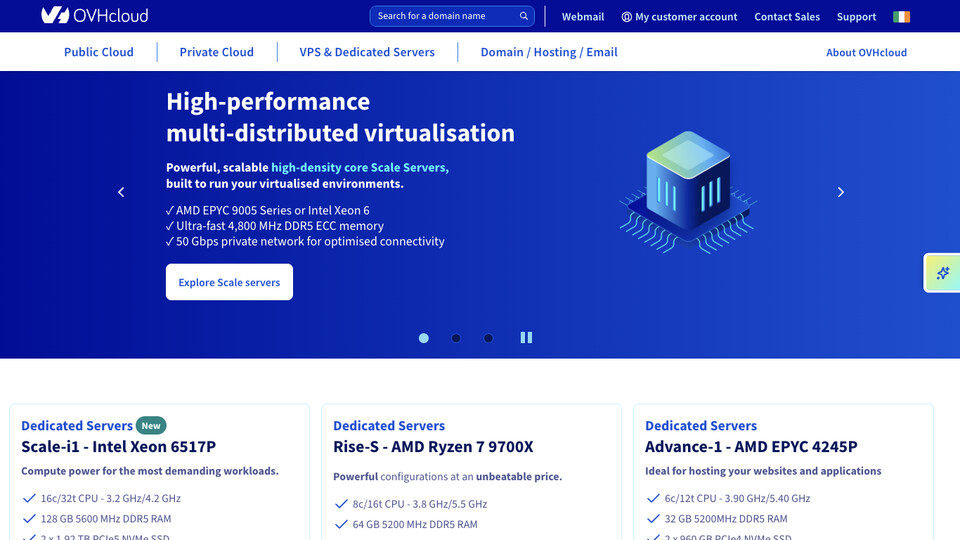 Сайт OVH