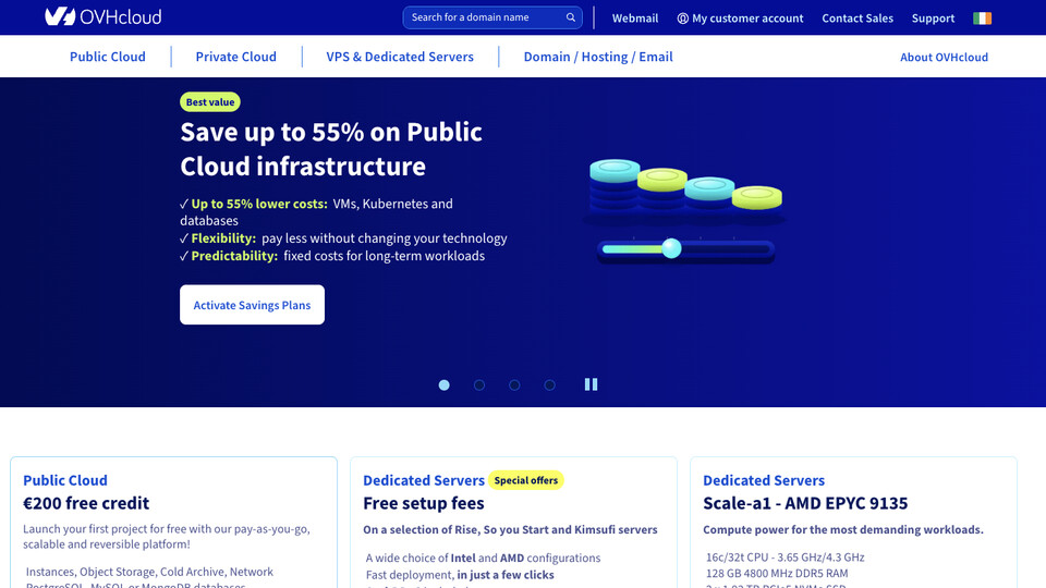 Сайт OVH