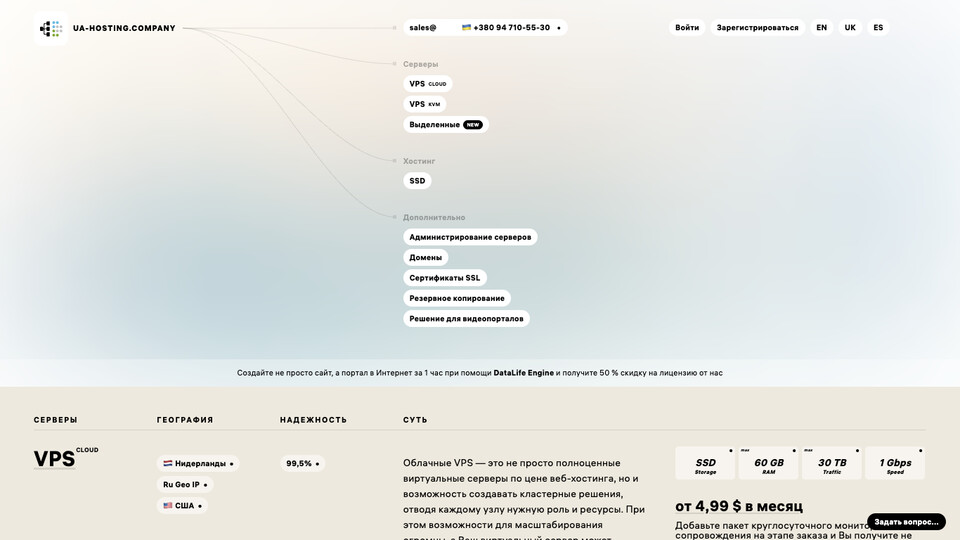 Сайт ua-hosting.company