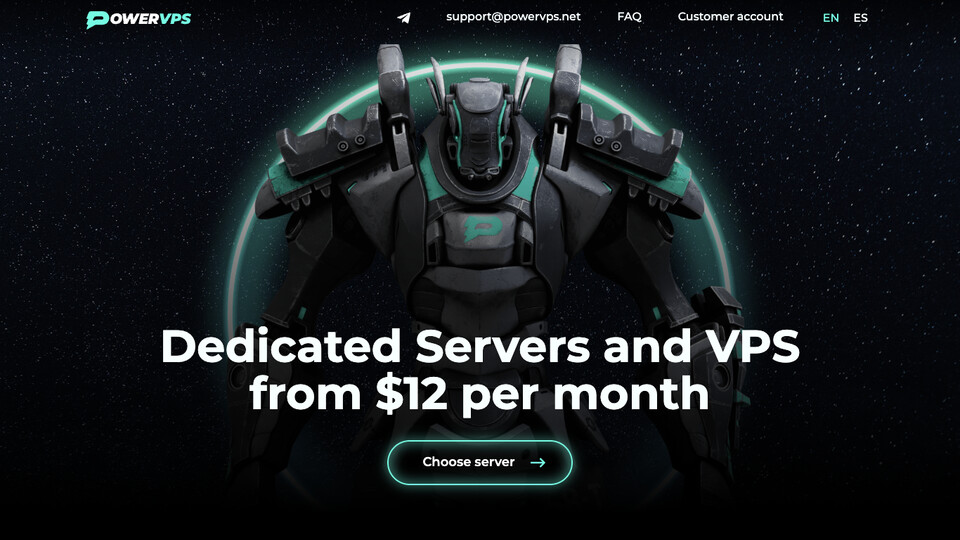 Сайт PowerVPS